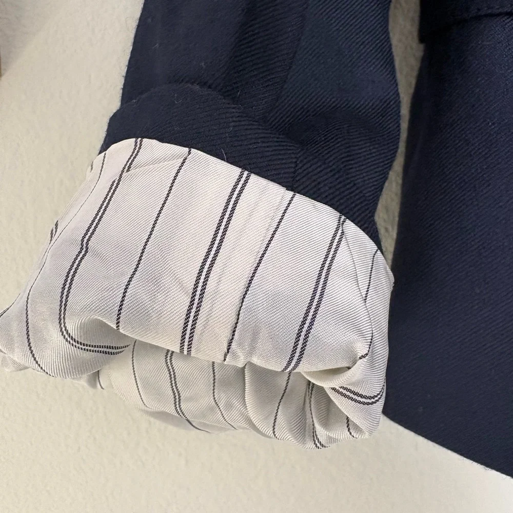 J. Crew Women's Navy Blazer with Gold Buttons - Picture 5 of 6